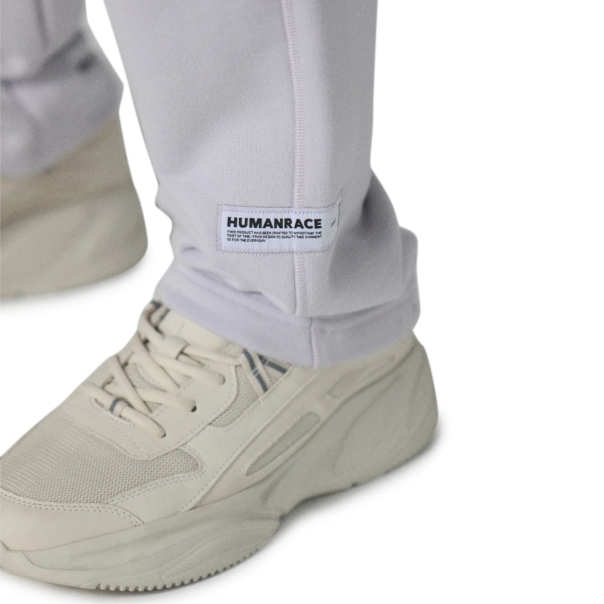 Leg view of Human Race Mars Straight Leg Orchid Purple Sweatpants